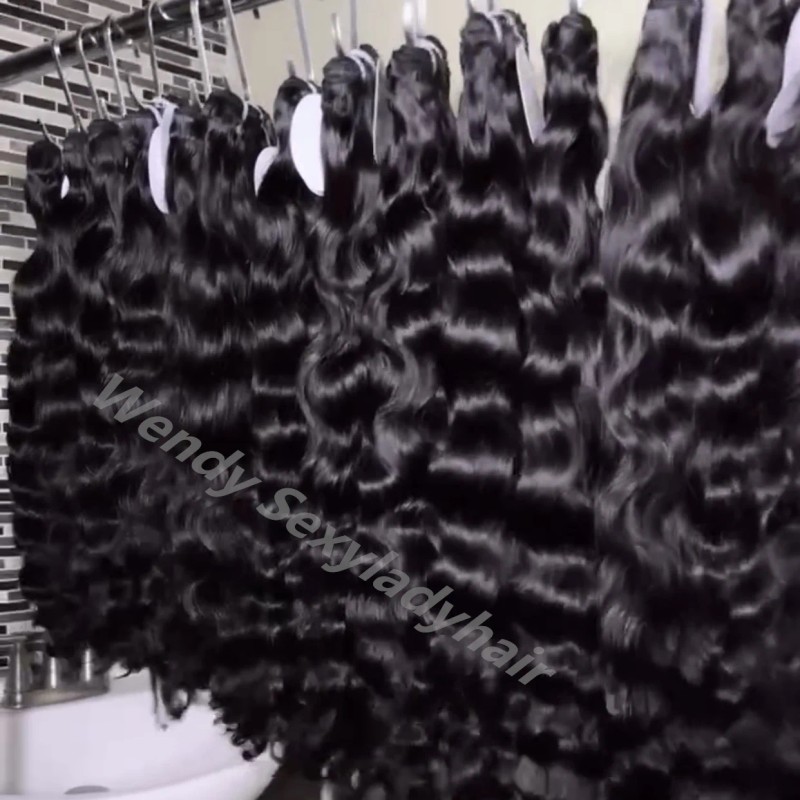 Raw Vietnamese Burmese Curly Hair Unprocessed Natural Straight Wavy Hair