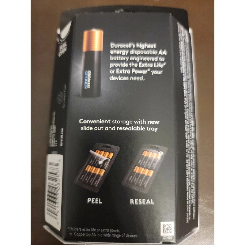 Duracell Alkaline Battery Optimum AA Size Single Use Home Backup