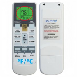 Replacement Remote Control for Fujitsu Air Conditioner AR-RY7 ASU12RLQ ASU12RMLQ ASU15RLQ ASU18RLQ ASU18RMLQ ASU9RLQ ASU9RMLQ (Fahrenheit and Backlight)