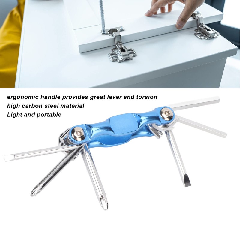 2Pcs 6 in 1 Screwdrivers,Ergonomic Handle Strong High Carbon Steel