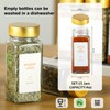 TESUNMU Gold Spice Jars with Label，4oz Seasoning Containers, Glass Spice