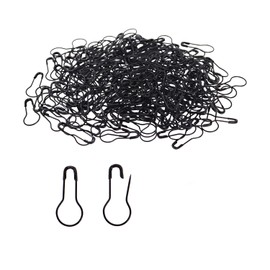 DBOO 250pcs Safety Pin Clothing Tag Pins Bulb Pin Metal Gourd Pin Calabash Pin for Hand Sewing DIY Crafts Home Accessories (Black)