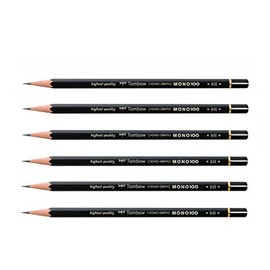 TOMBOW Set of 6 Premium Graphite Pencils MONO 100 9H
