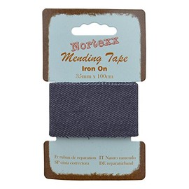 Nortexx Iron On Repair Tape-Dark Denim, 100% Cotton, 14 x 8 x 1 cm