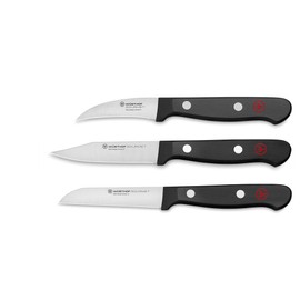 WÜSTHOF Gourmet 3-Piece Paring Knife Set, Black