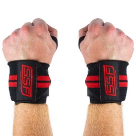 Serious Steel Fitness Wrist Wrap | 18 inches Black / Red
