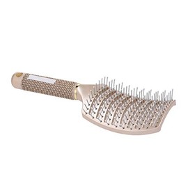Xibany Cepillos para el Cabello Cepillo de Ventilación Curvo de Moda para Peinado de Secado por Secado Cepillo de Pelo Desenredado Cepillo de Fila Ondulado para Enredos Cortos y Gruesos Cabello Rizado
