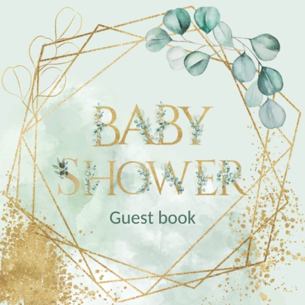 Baby Shower Guest Book Greenery: Baby Shower Guest Book with