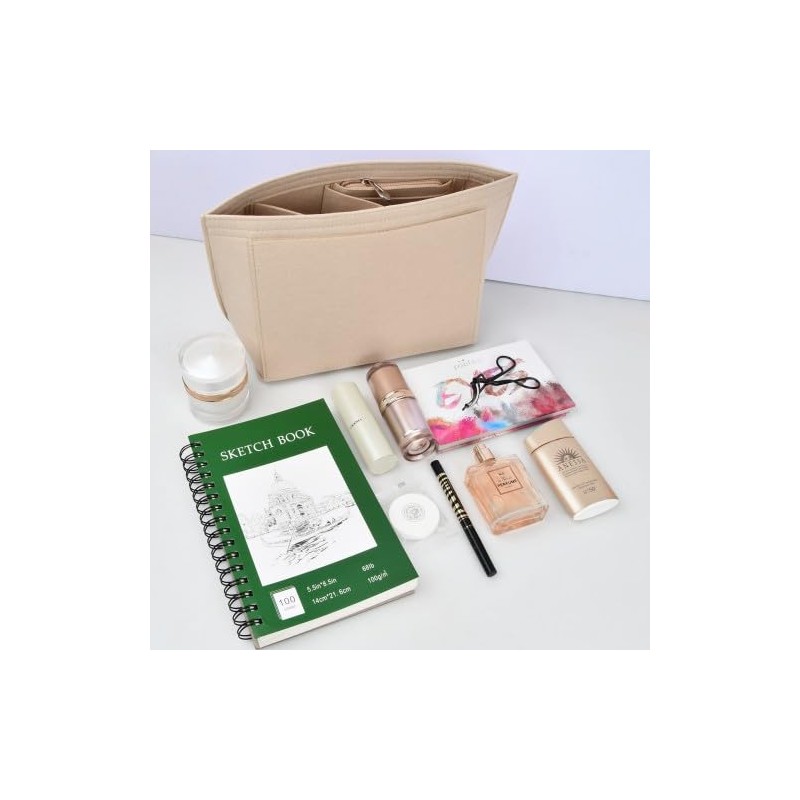 Wisebom Bag Insert Organizer for Longchamp, Felt Purse Organizer with