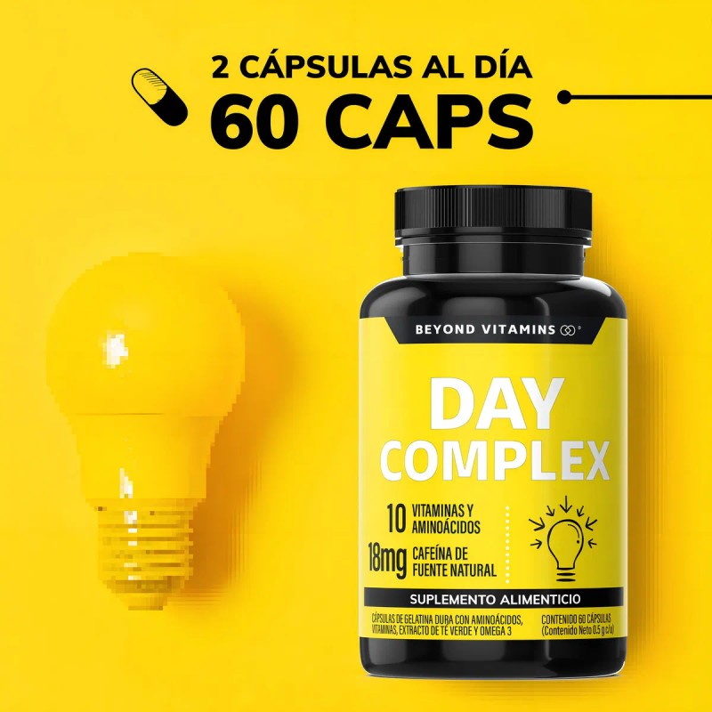 Day Complex Nootrpico Con Vitaminas Y Minerales Suplemento Energetizante Vital