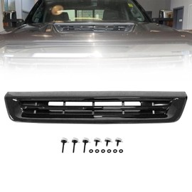 Hood Air Ve-nt Grille Compatible with 2017 2018 2019 Chevy Silverado 2500HD 3500 HD Hood Scoop Grill Replacement for 84164403 84183577 Black
