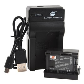 DSTE BP-808 - Batteria agli ioni di litio e caricatore micro USB, compatibile con Canon BP-807, BP-809 e Canon FS200, FS300, FS400, FS21, FS22, FS31, FS40