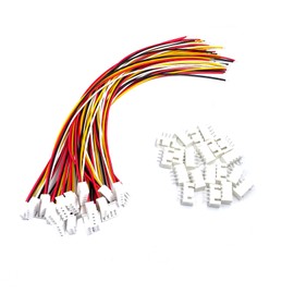 20 Sets JST XH 2.54mm Pitch 4-Pin Female Connector and Male Plug with 26AWG 200mm Wire Cable for LED Strips RC Toys PCB Household Appliances