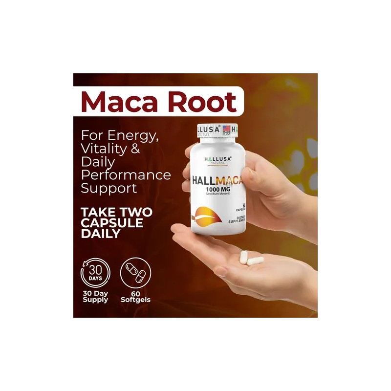 Hallusa Natural Hallmaca Maca Root 1000 Mg 60 Cápsulas