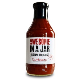 Cortazzo Awesome in a Jar BBQ Sauce - Tomato Based Gourment BBQ Sauce Made with Fresh & All-Natural Ingredients | Non GMO, Vegan, Gluten Free