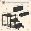 Saudism Pet Bunk Bed with Removable Stairs and 2 Drawers,