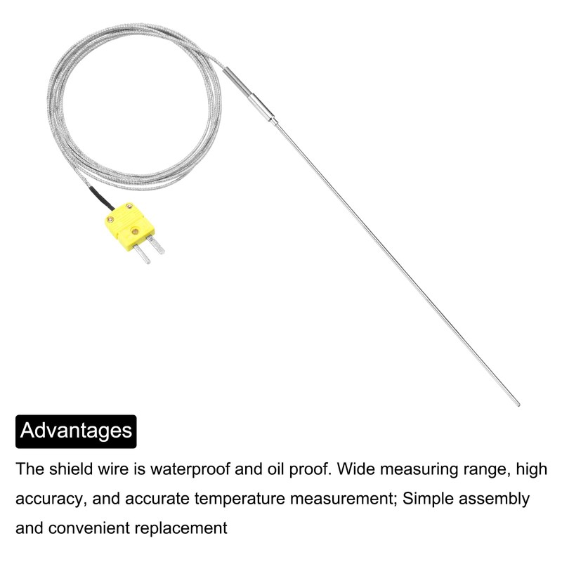 sourcing map K Type Thermocouple with Plug, Meter Temperature Sensor