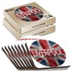 8 x Square Coasters - Liverpool England Flag Circle Cork
