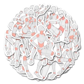 80Pcs Figure Drawing Stickers, Poses Drawing Mannequin, Human Form Art Reference Tools for Artists