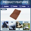 INFINAUTO Cleaning Cloths Towel,Car Drying Plush Cloth Absorbent Microfiber Coffee,3pcs