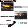 APOLLOLED 3pcs Smoked White LED Grille Marker Hood Scoop Light