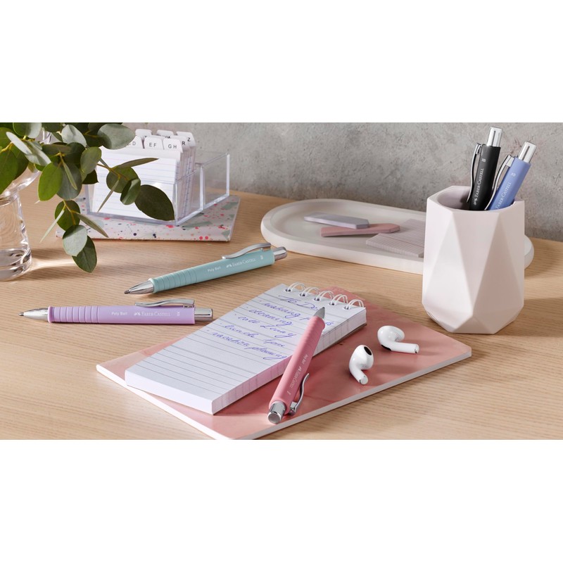 Faber-Castell 205271 Poly Ball Pale Iris Ballpoint Pen, Pack of