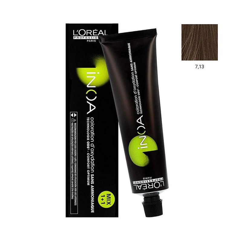 L'Oréal Inoa Oxidative Colouration Without Ammonia 7.13 Medium Blonde Ash