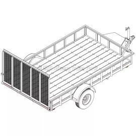 Johnson Trailer Parts 6′ 10" x 12′ Utility Trailer Plans – 5,200 lb Capacity | Trailer Blueprints