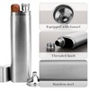 Linkidea 2 Oz Hip Flask Cigar Holder with Funnel, Single