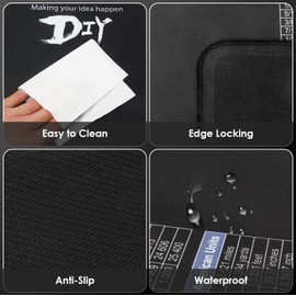 NELOMO 39.5”X18” DIY Worktable Mat Large Work Bench Mat Workshop Mat Workbench Cover with SAE/Metric Ruler Standard Metric Conversion Charts Tap Drill Sizes Fit for DIYers Carpenter Repairman