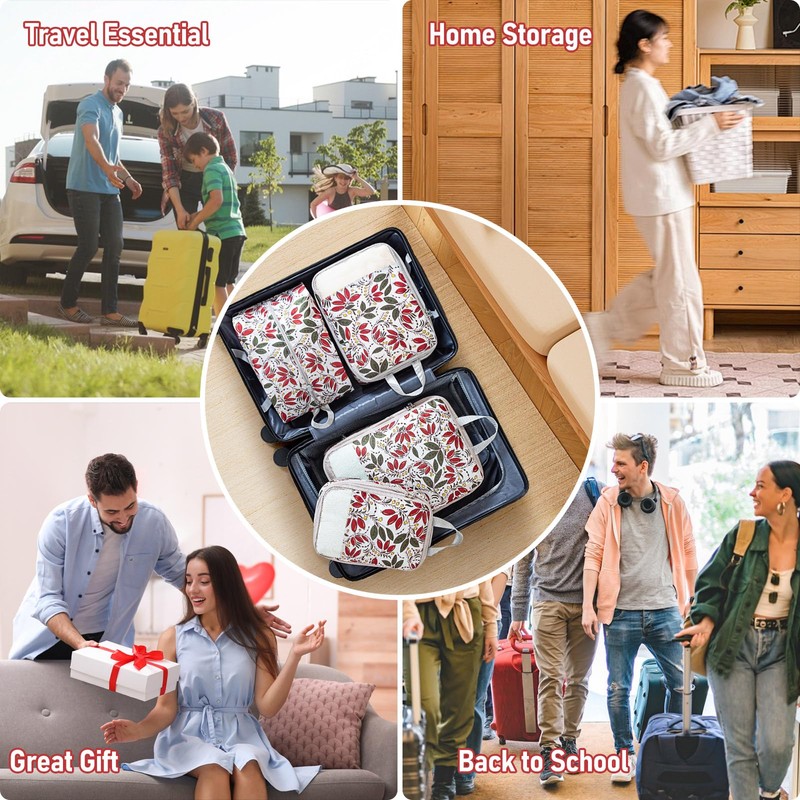 Compression Packing Cubes for Travel, Travel Essentials Luggage Organizer bags