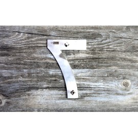 QT Modern House Number - SUPER LARGE 12 Inch - Brushed Stainless Steel (Number 7 Seven), Floating Appearance, Easy to install and made of solid 304