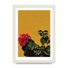 Lithobee - Spanish Flower Halftone Yellow - Printed Wall Art