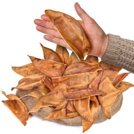 PEPPY DOG Natural Half Pig Ear Chews (20 Count Pack of 1)| Rawhide-Free | Single Ingredient | Dental Treat