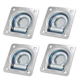 Recessed D-Ring Tie Down/Square Cargo Tie-Down Anchors/Flush Mount Tie Down Anchor,4 Pack