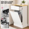 GAZHOME 10 Gallon Tilt Out Trash Cabinet, Upgrade Wooden Free
