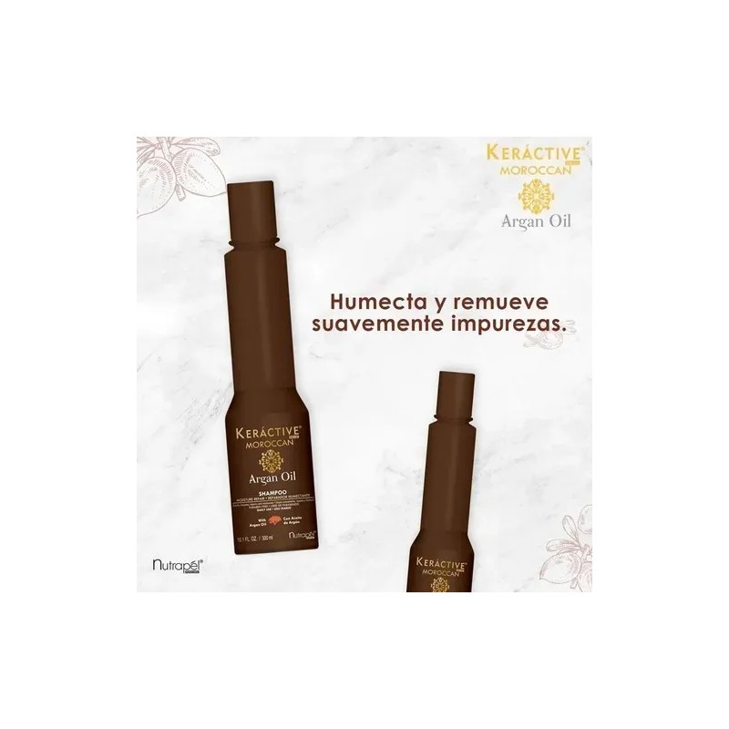 Nutrapel Moroccan Kit Restaura Cabello Argan Oil 3 Pzs