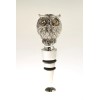 OWL ~ WINE STOPPER ~ CHROME- JEWELED