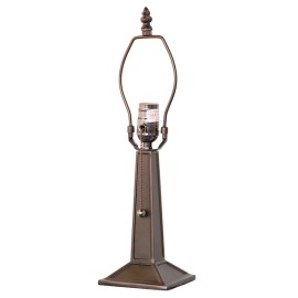 Meyda Lighting 8" High Mission Table Base/Mahogany Bronze - 29124