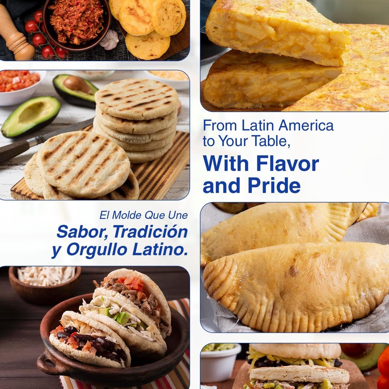 Budare for Arepas 12" + Molde para Arepas (5.9", 4.3",