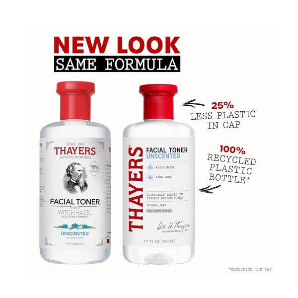 THAYERS THAYERS Alcohol-Free, Hydrating, Unscented Witch Hazel Facial Toner with