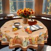 sgqjdpmc Thanksgiving Harvest Tablecloth Fall Oval Table Cloth Autumn Leaves