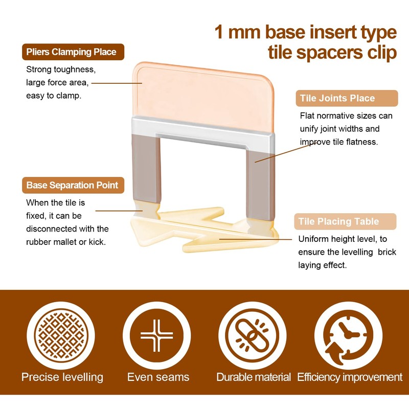 Pack of 300 Pull Tabs Tile Spacers Tile Levelling System