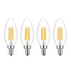 Lamsky E14 Base LED Filament Candle Shape Light Bulb,E14 European