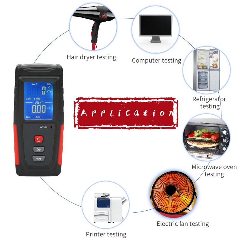 EMF Meter EMF Meter Mini LCD Portable Electromagnetic Radiation Detector