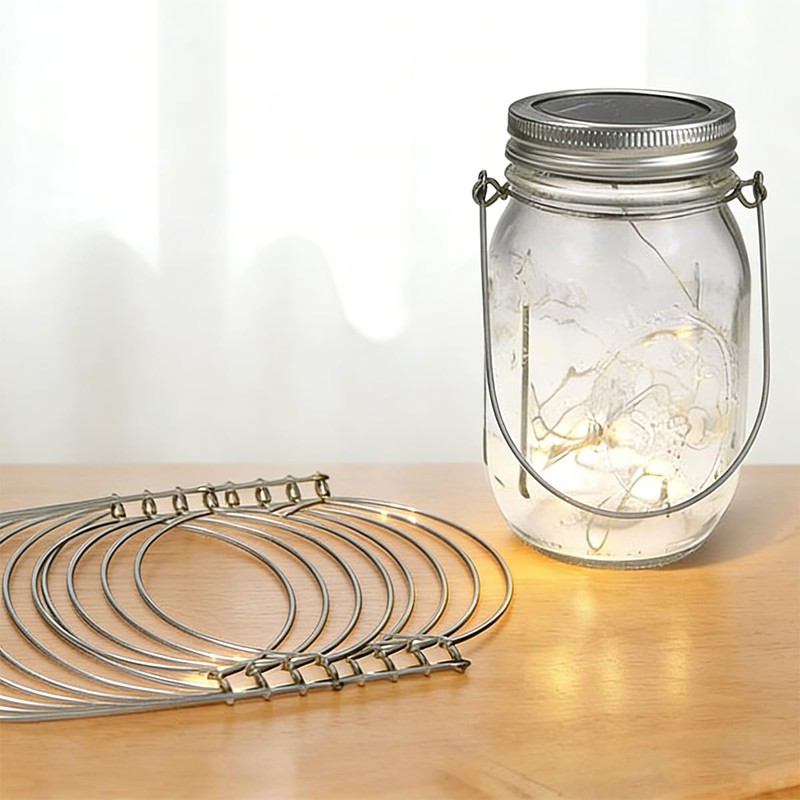 8 Pack Mason Jar Wire Hangers, Mason Jar Handle &