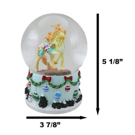 Ebros Gift Trail of Painted Ponies Western Vintage Christmas Delightful Tree Ornaments Horse Glitter Water Globe 5.25" Tall Farmhouse Ranch Cabin Country Snow Globes Collectible Figurine