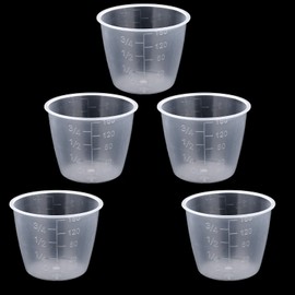 5PCS 160 ml Rice Measuring Cup, Plastic Transparent Rice Measuring Cup, Clear Rice Cooker Cup, Small Laundry Measuring Cup, Rice Cup Replacement for Rice and Dry Liquid Ingredient Measuring