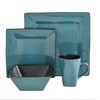 Gibson Elite Kiesling 16 Piece Dinnerware Set, Turquoise