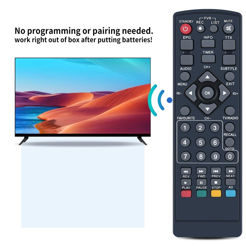 TCNOUMT Replacement Remote Control Suitable for PremiumX HD 531 and
